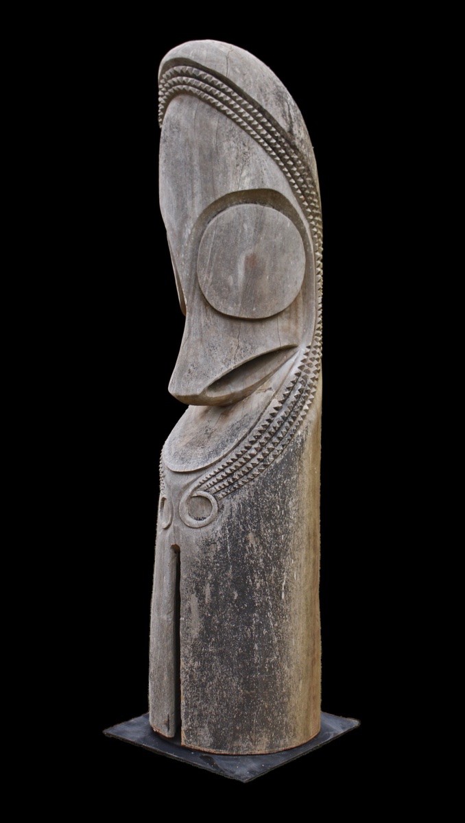 Monumentale tête de tambour à fente, Vanuatu, Tambour d'Ambrym, Art Océanien, Totem, 195 cm