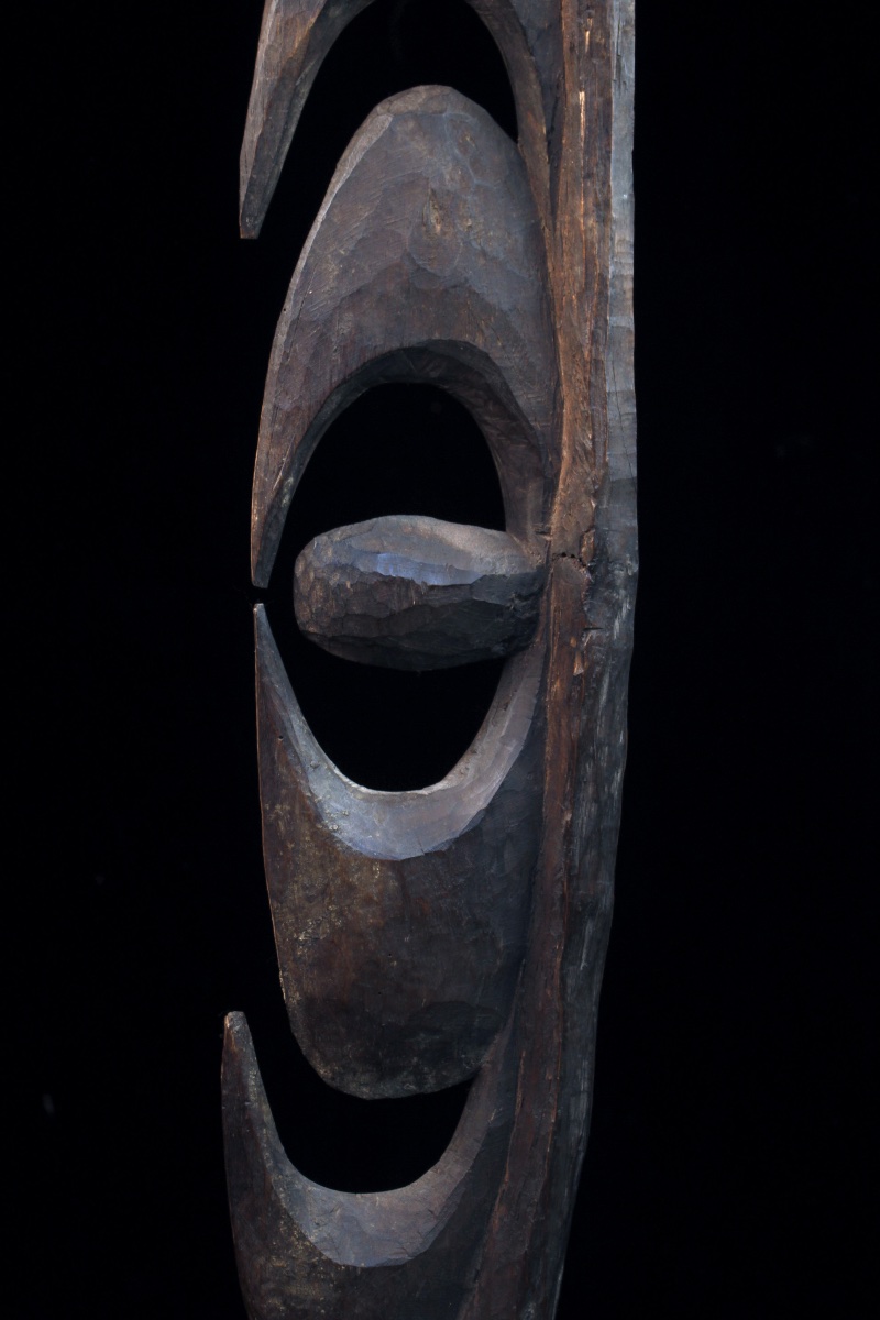 Yipwon Cult Figure, Tribal Art, Oceanic Art, Oceania, Wooden Sculpture, 115 Cm-photo-7