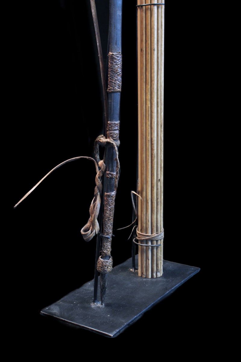 Bow And Arrows, Tribal Art, Oceanic Art, Traditional Bow, Papua New Guinea, 175 Cm-photo-6