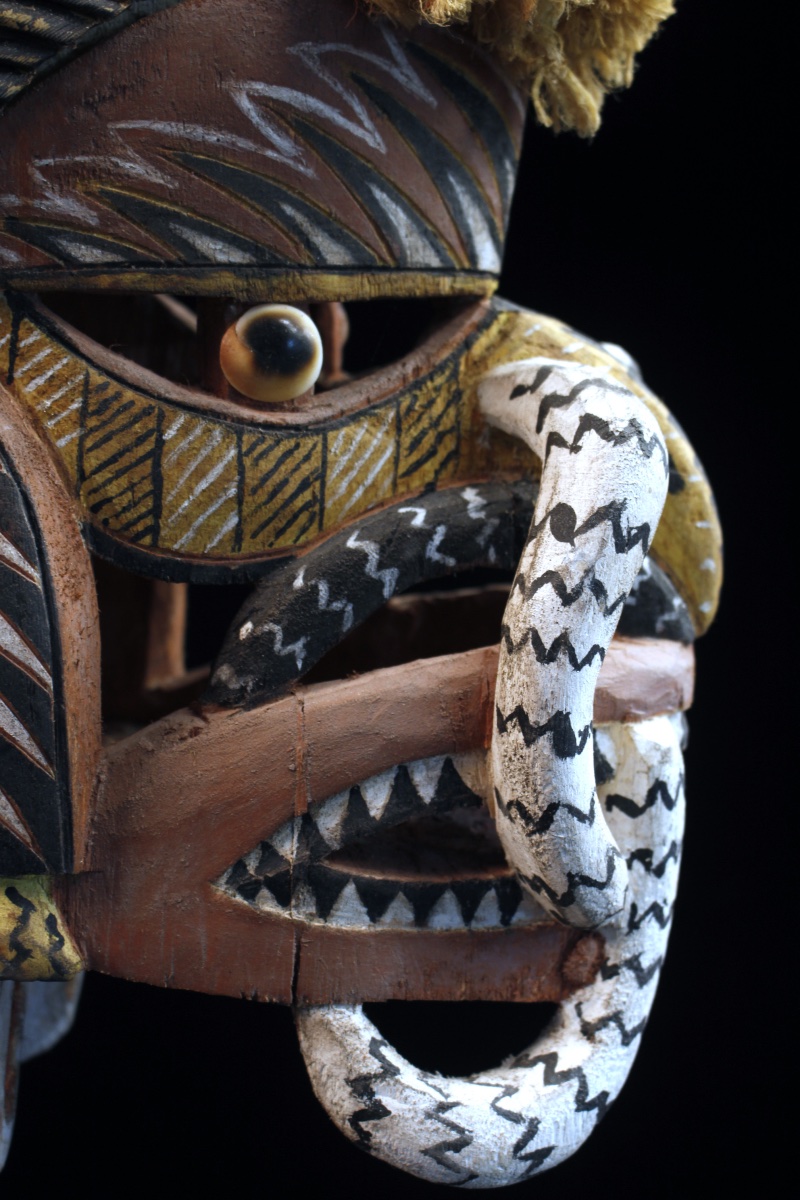 Masque Tatanua, Masque Malagan, Iles Tabar, Art Océanien, art tribal, 45 x 21 x 49 cm -photo-3