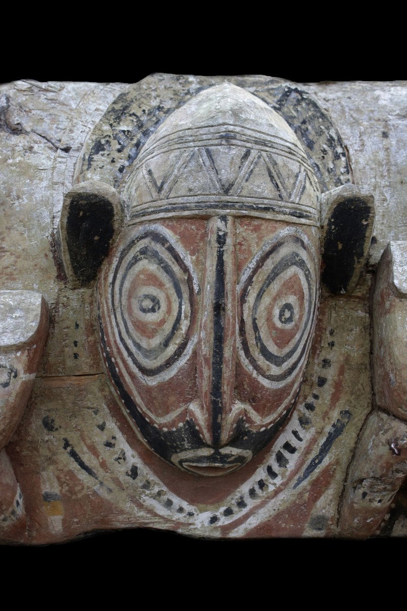 Linteau de case de cérémonie Abelam, Papouasie Nouvelle Guinée, art premier, art océanien-photo-2
