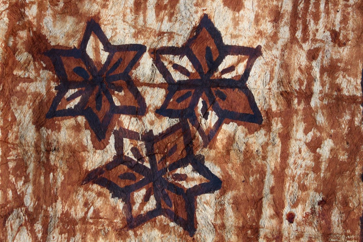 Tapa, Painted Bark, Oceanic Art, Tribal Art, Primitive Art, Tonga, Oceania-photo-4