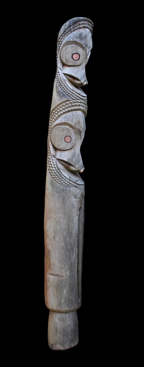 Ambrym Slit Gong Drum, Vanuatu, Tribal Art, Oceanic Art, Pacific, Instruments, Totem-photo-4