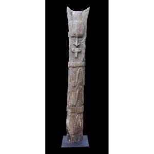 Hut Post, Totem, Tribal Art, Oceanic Art, Papua New Guinea, Oceania