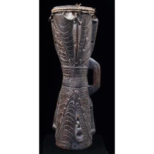 Hand Drum, Traditional Instrument, Oceanic Art, Tribal Art, Papua New Guinea