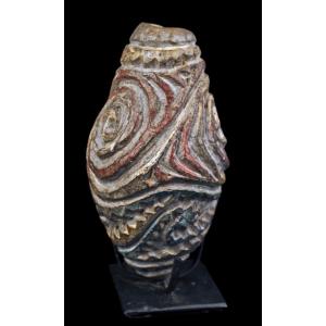 Flûte en Poterie, Art Tribal, Art Océanien, Océanie, Instrument traditionnel, 15 cm