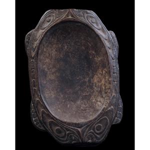 Wooden Dish, Papua New Guinea, Oceania, Primitive Art, Oceanic Art, Tribal Art, 36 Cm