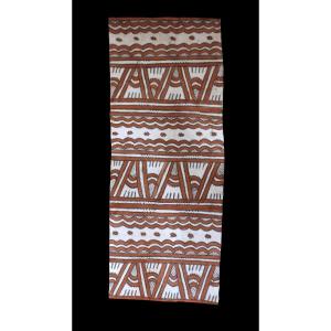Tapa, Art Océanien, Art Tribal, Arts Premiers,  Océanie, étoffe traditionnelle, 87 x 34 cm