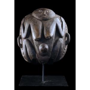 Tambour à eau, instrument traditionnel, art tribal, art océanien, Papouasie Nouvelle Guinée