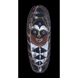 Ecorce Peinte, Art Premier, Art Océanien, Art Tribal, peinture sur écorce, 94 cm