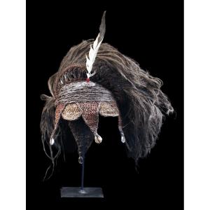 Dance Headdress, Tribal Art, Oceanic Art, Oceania, Traditional Costume, Approx. 32 X 40 Cm