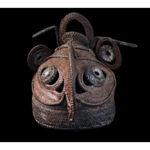 Baba Tagwa Mask, Helmet Mask, Oceanic Art, Oceania, Woven Basketry, 33 X 24 X 35 Cm