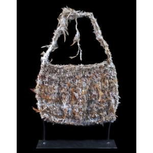 Wedding Bilum, Tribal Art, Traditional Bag, Oceanic Art, Costume, 58 X 42 Cm