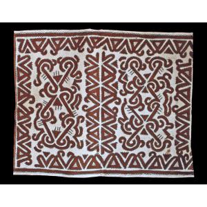 Tapa, Art Océanien, Art Tribal, Arts Premiers, Océanie, étoffe traditionnelle, 66 x 54 cm