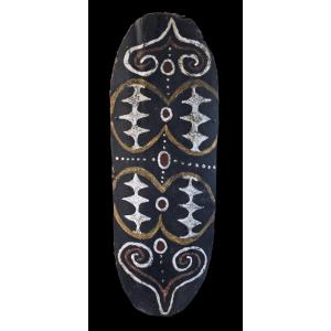 Ecorce Peinte, Art Premier, Art Océanien, Art Tribal, peinture sur écorce, 90 cm