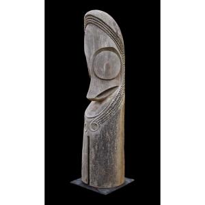 Monumentale tête de tambour à fente, Vanuatu, Tambour d'Ambrym, Art Océanien, Totem, 195 cm
