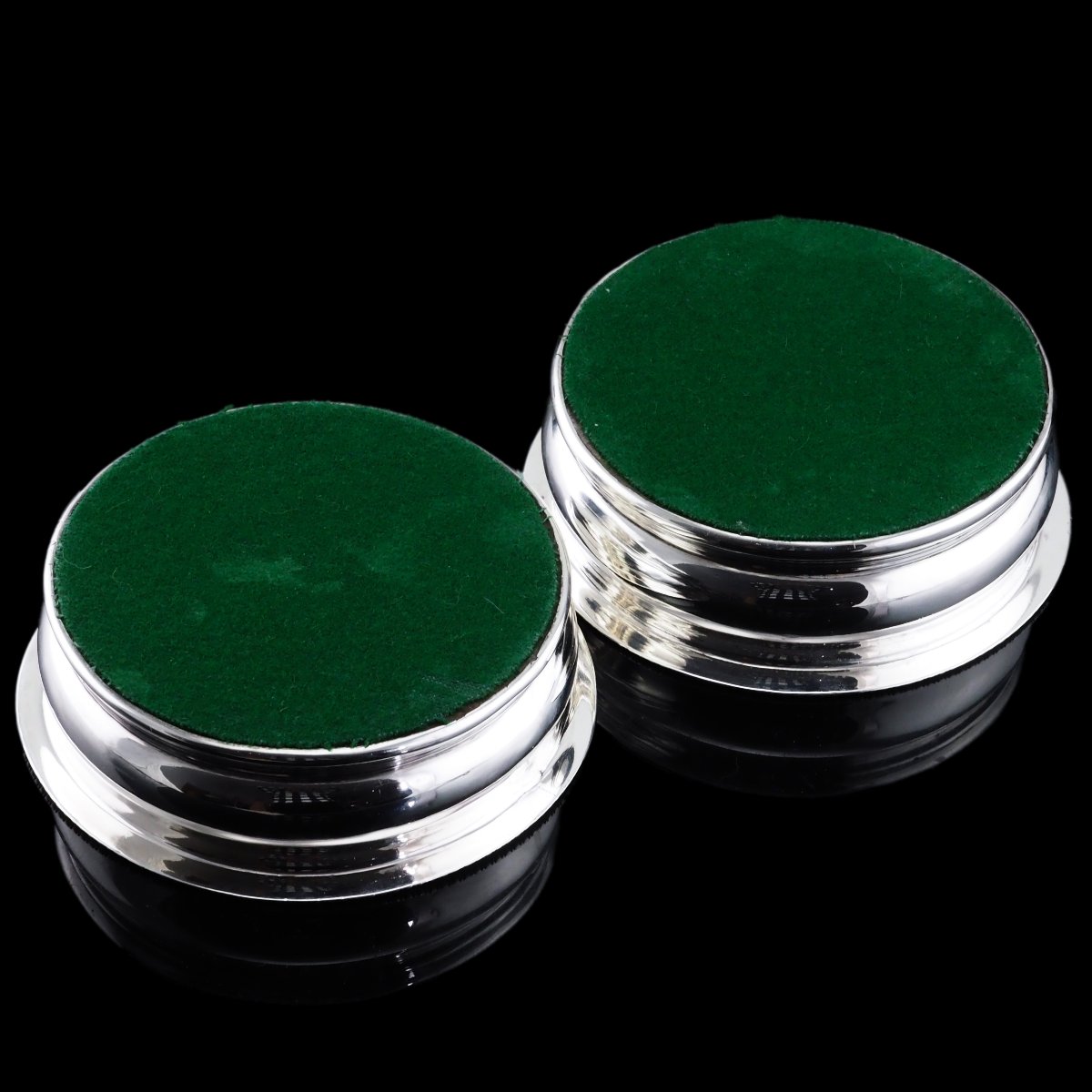 Sous-Verres en Argent Massif de l'Époque Géorgienne Régence Base en Argent - William Eaton 1815-photo-7