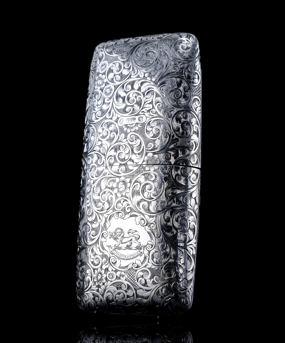 Antique Victorian Solid Sterling Silver Cigar Cheroot Case - Yapp & Woodward 1845