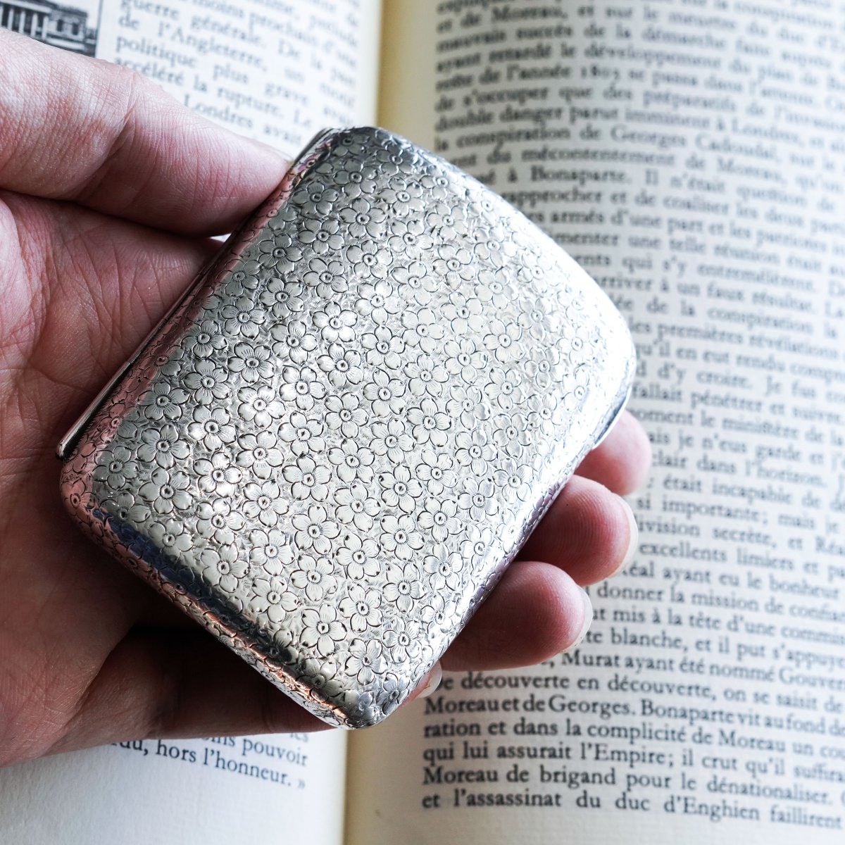 Étui à cigarettes ancien de l’époque victorienne argent massif - Birmingham, 1886-photo-7