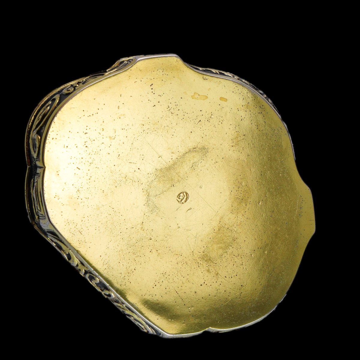 Antique Solid Silver Gilt Table Snuff Box, Rococo Motif And Meleager Boar Head Scene - 18th C.-photo-8