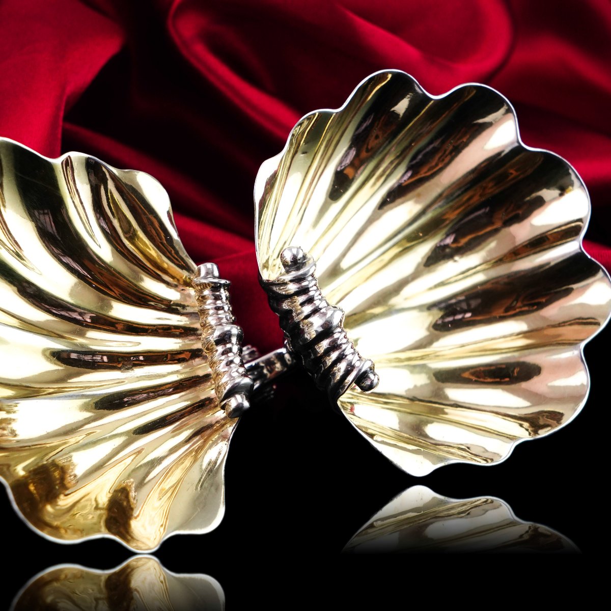 Antique Georgian Solid Silver Scallop Shell Salts/butter Dishes Rococo - Edward Farrell 1830-photo-3