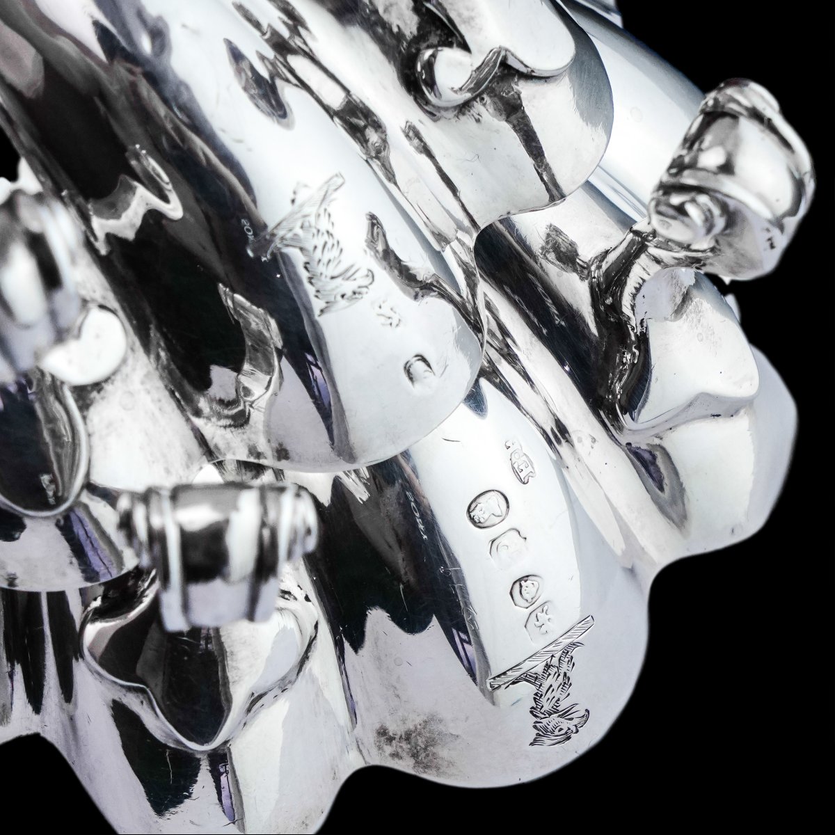 Antique Georgian Solid Silver Scallop Shell Salts/butter Dishes Rococo - Edward Farrell 1830-photo-3