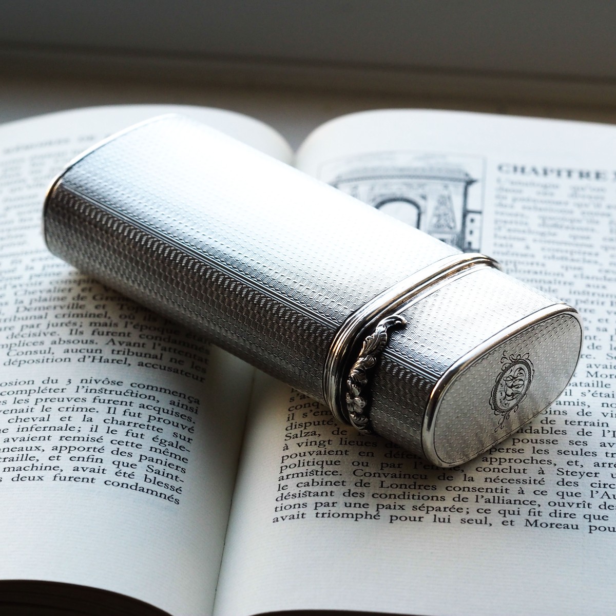 Antique Georgian Solid Silver Cigar/cheroot Case Engine Turned - Edward Edwards 1836