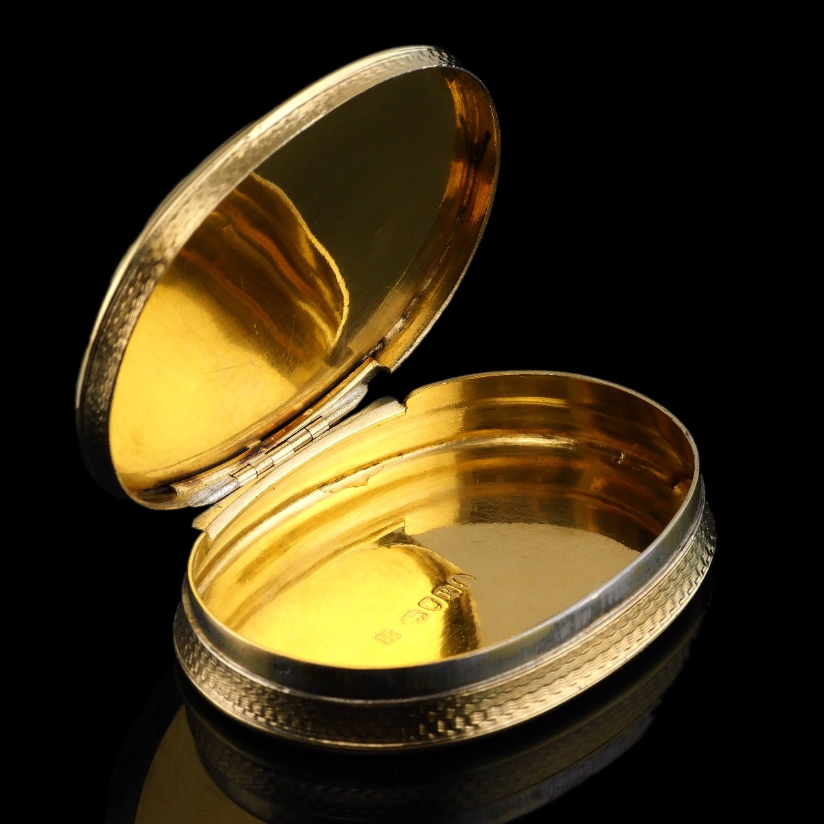 Tabatière ancienne en argent doré de l’époque géorgienne, scène de Vénus – Londres, 1810-photo-4