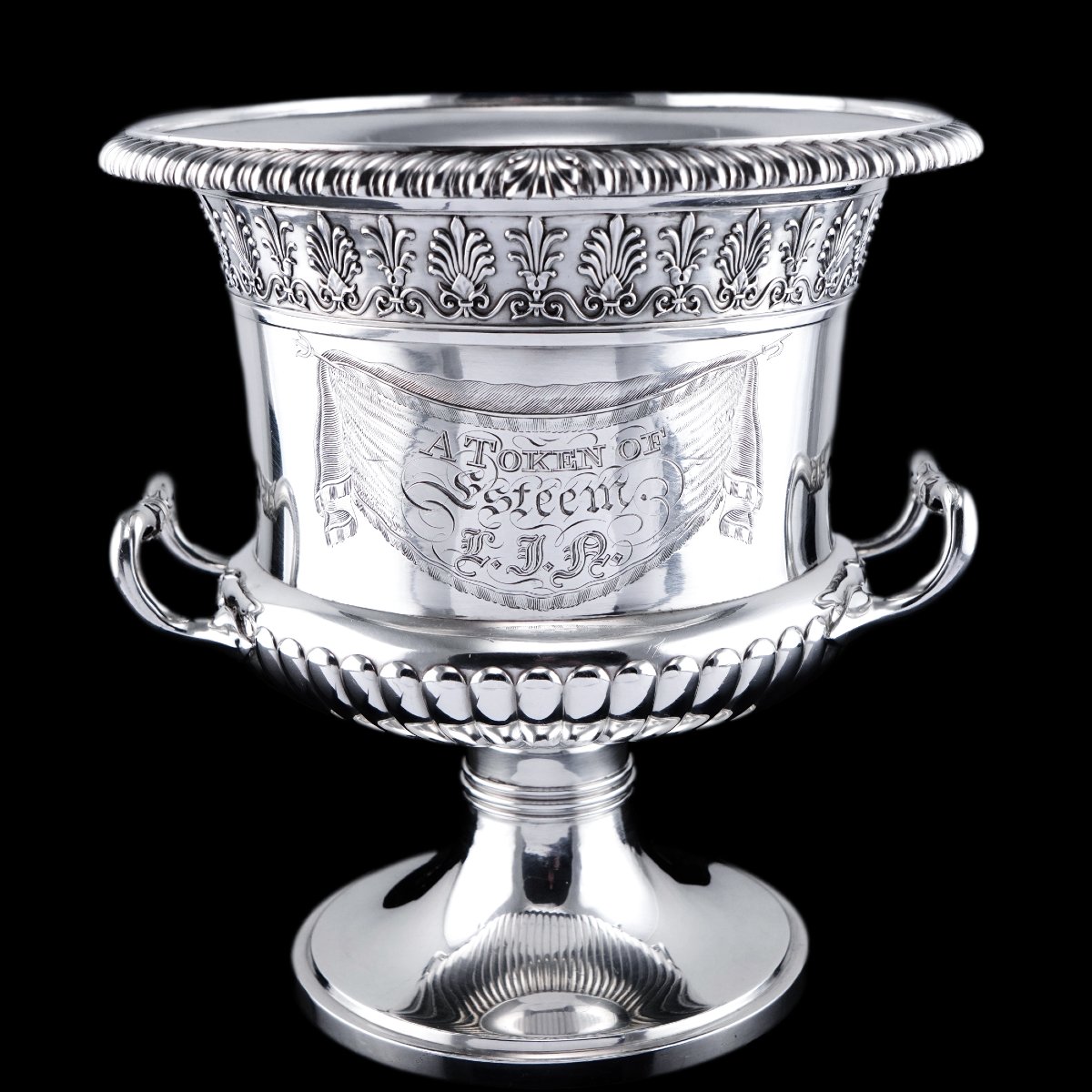 Coupe rafraîchissoir à vin ancienne en argent géorgien, Régence – Paul Storr Londres, 1810-photo-4