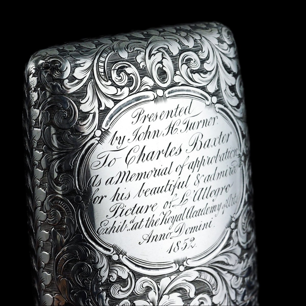 Antique Victorian Silver Cigar/cheroot Case Profusely Engraved - Nathaniel Mills 1840-photo-3