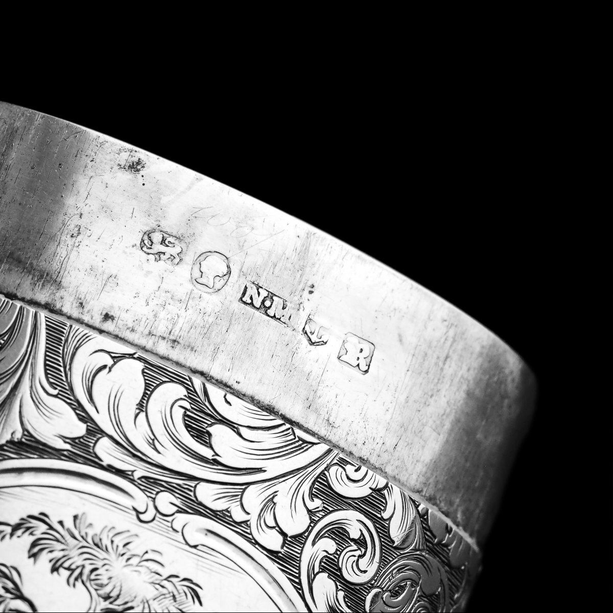 Antique Victorian Silver Cigar/cheroot Case Profusely Engraved - Nathaniel Mills 1840-photo-1