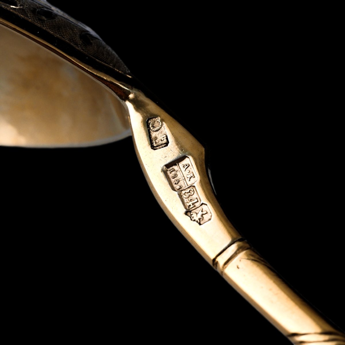 Grande cuillère ancienne russe en argent niellé – Moscou, vers 1848-photo-7