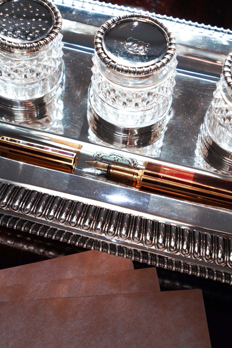 A Magnificent Large (1kg+) Antique Georgian Solid Silver Inkstand Regency Design - London 1813-photo-2