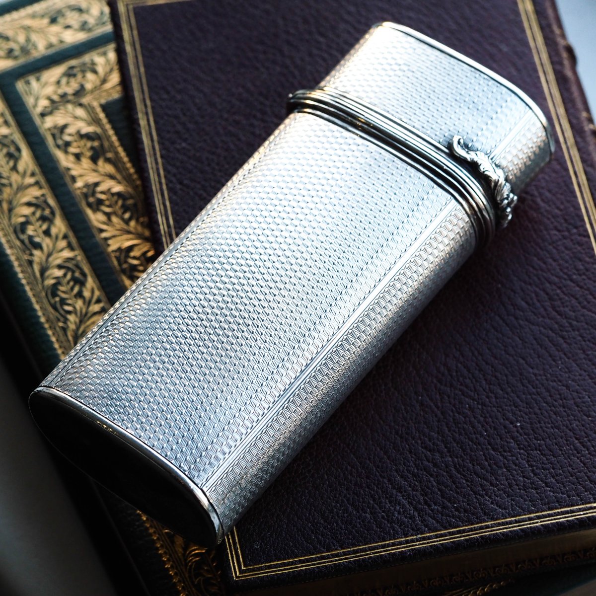 Antique Georgian Solid Silver Cigar/cheroot Case Engine Turned - Edward Edwards 1836-photo-8