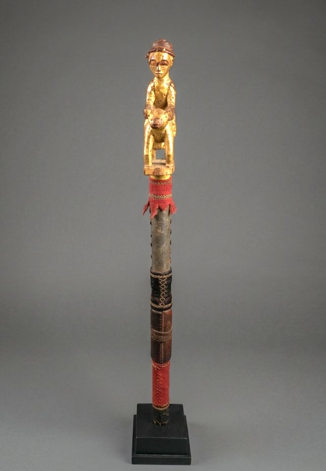 Dignitary Cane. Baule-côte d'Ivoire.  Gold Leaf-photo-5