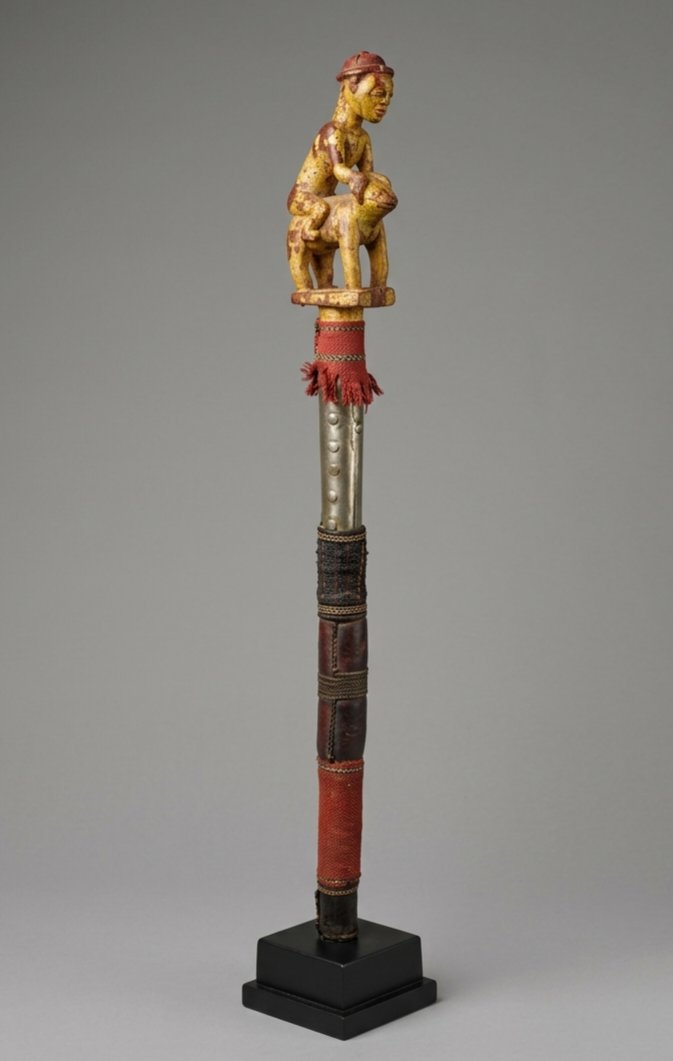 Dignitary Cane. Baule-côte d'Ivoire.  Gold Leaf-photo-6