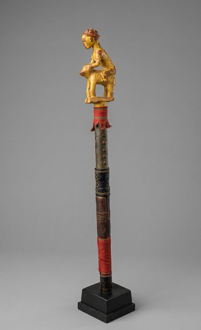 Dignitary Cane. Baule-côte d'Ivoire.  Gold Leaf-photo-7