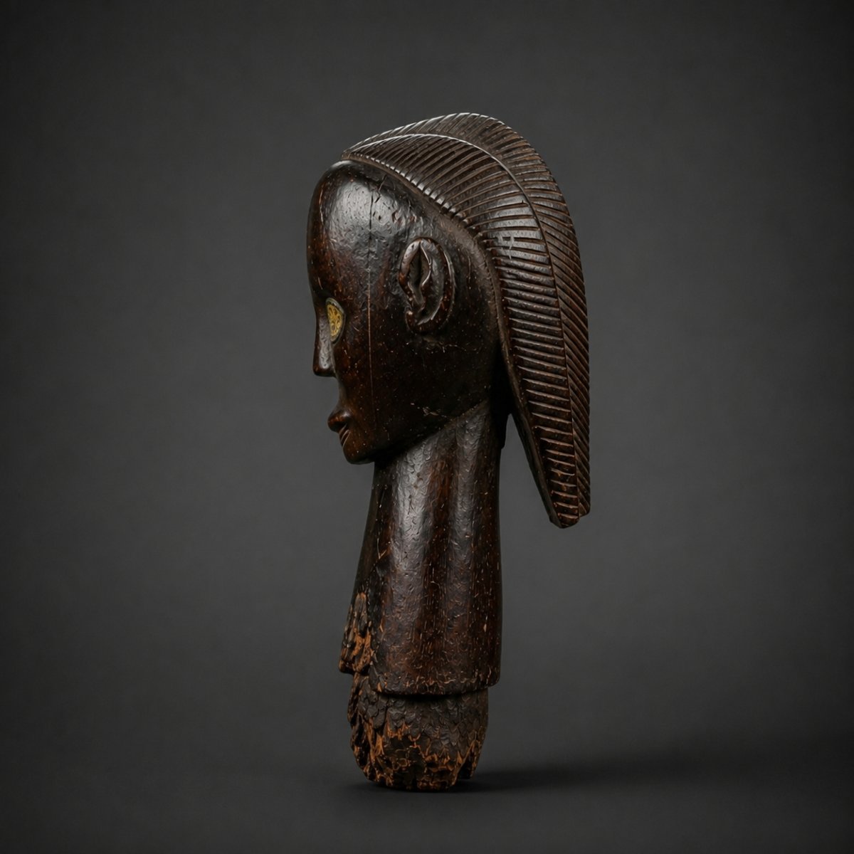 TETE DE RELIQUAIRE FANG-GABON -photo-3