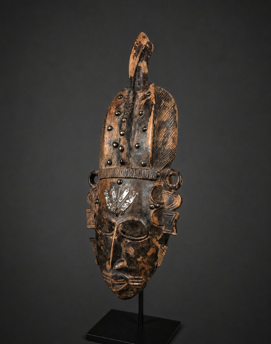 Masque de danse senoufo-Kpelié-Côte d'Ivoire-photo-4