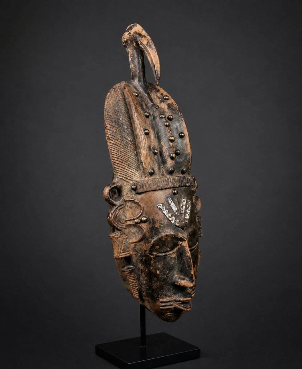 Masque de danse senoufo-Kpelié-Côte d'Ivoire-photo-2