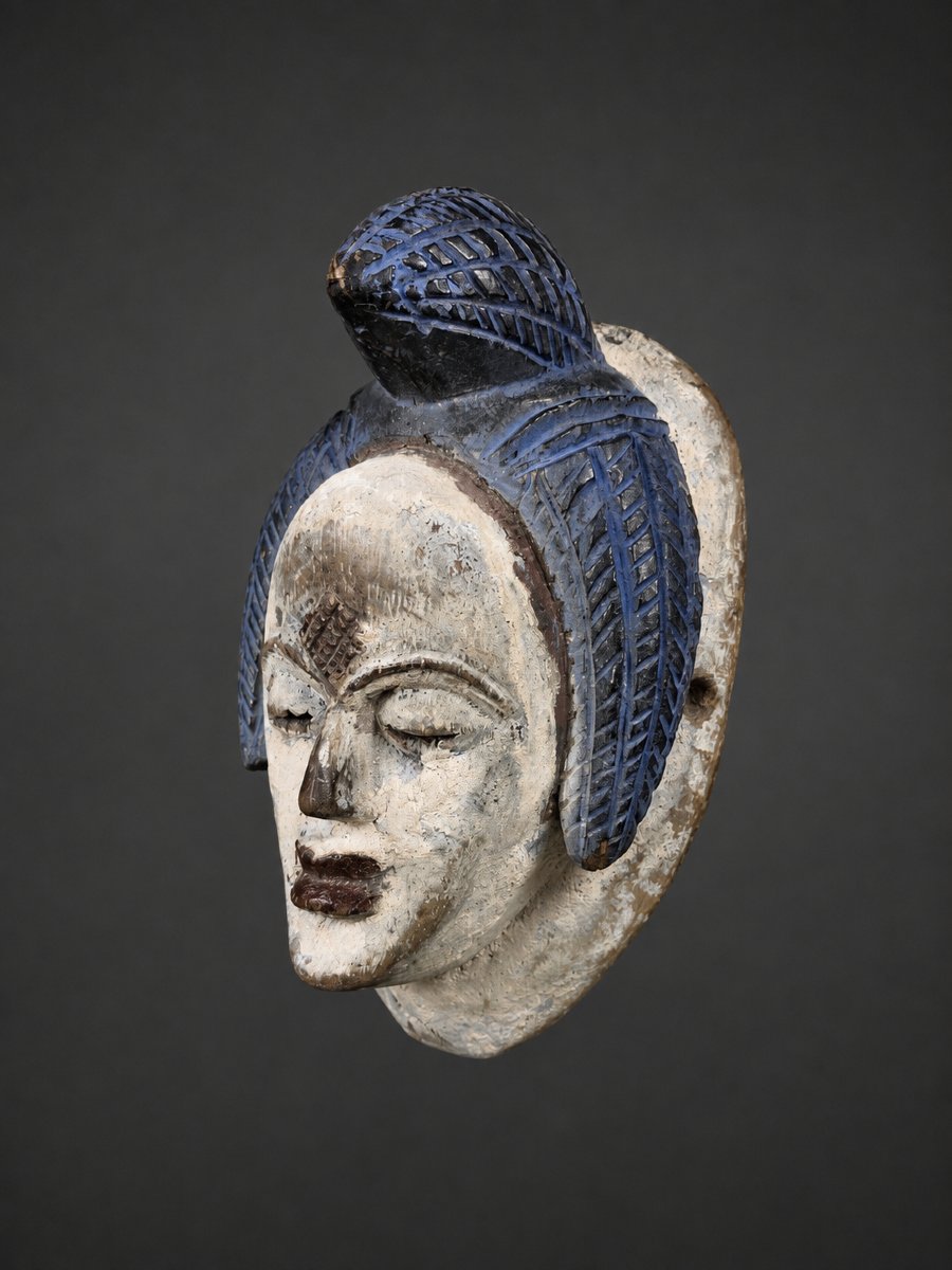 Punu-lumbo Mask. Pounou-loumbo, Gabon -photo-2