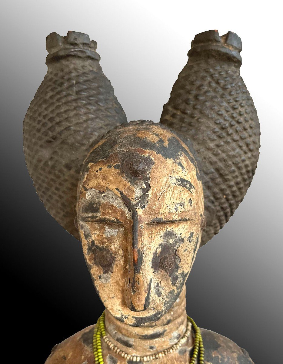 Statue Agni Master Of Crows Ivory Coast Africa Primitive Art-photo-1