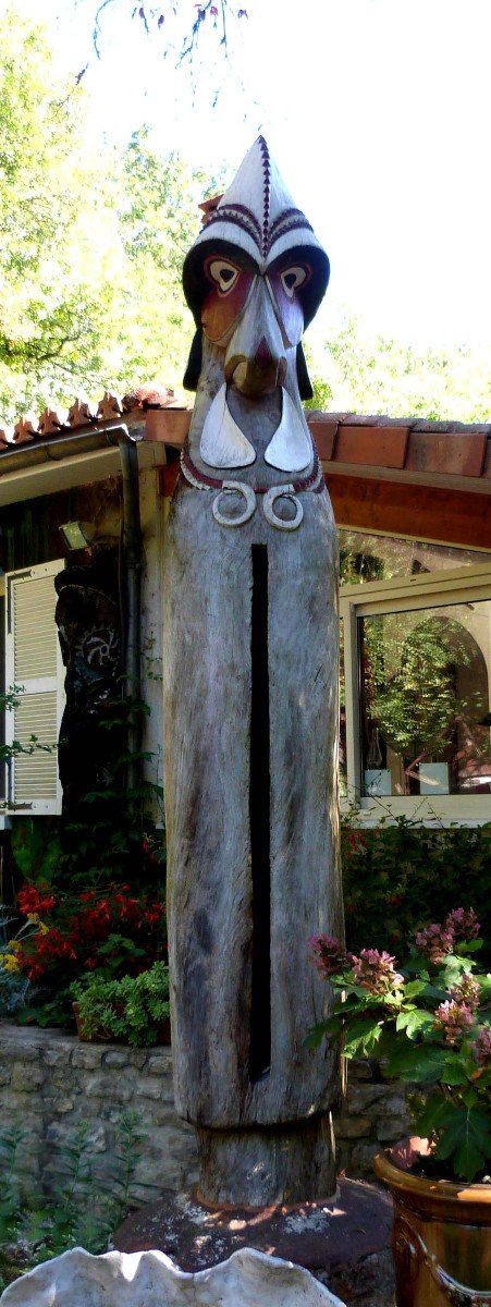 Monumental And Rare Slotted Drum Ambrym Vanuatu Oceania Art Premier
