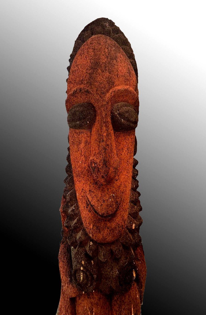 Couple De Fougères arborescentes sculptées Ambrym Vanuatu Océanie Art Premier-photo-4