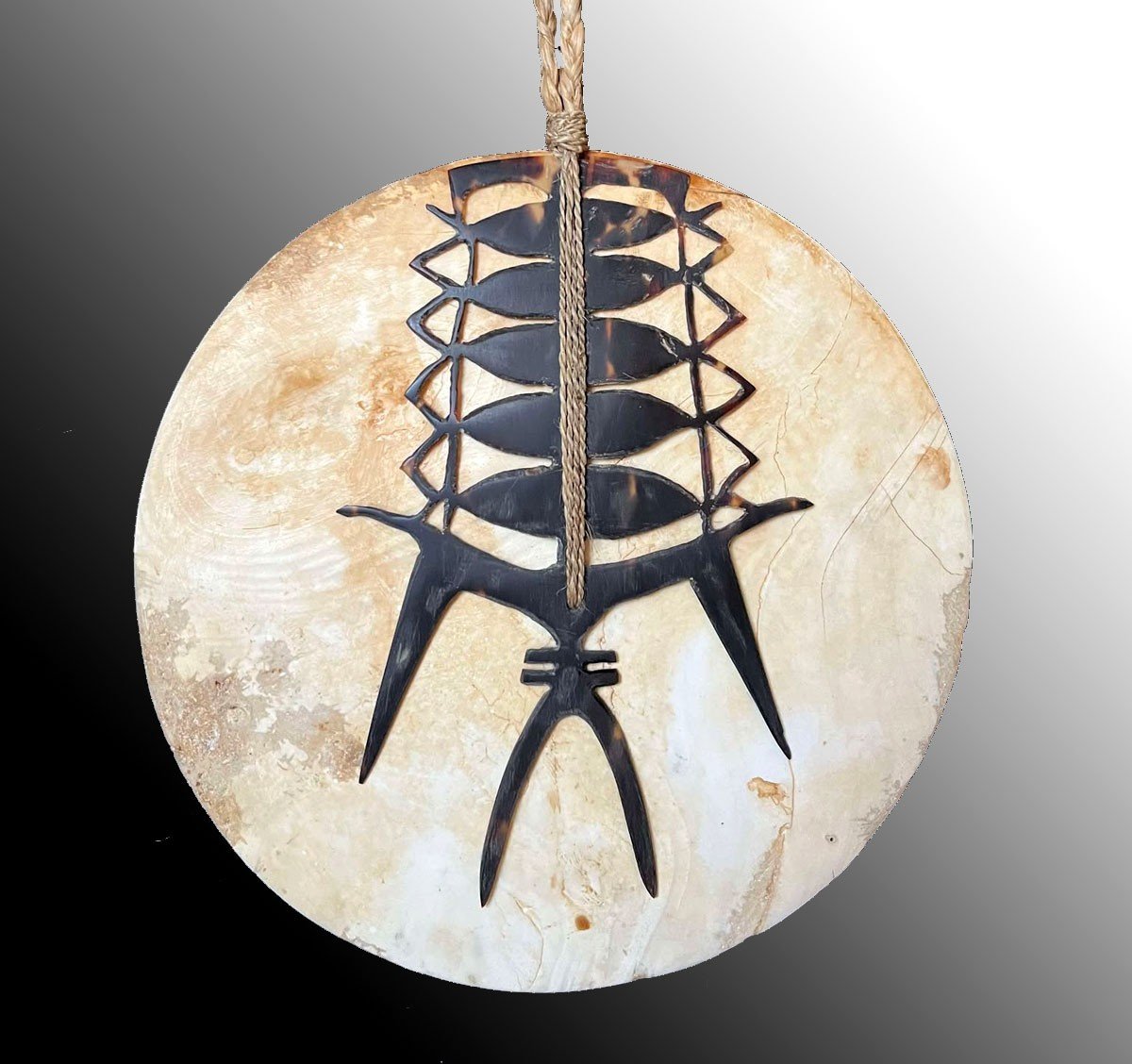 Imposing  Tema  Pectoral Ornament 21 Cm Solomon Islands Oceania Tribal Art