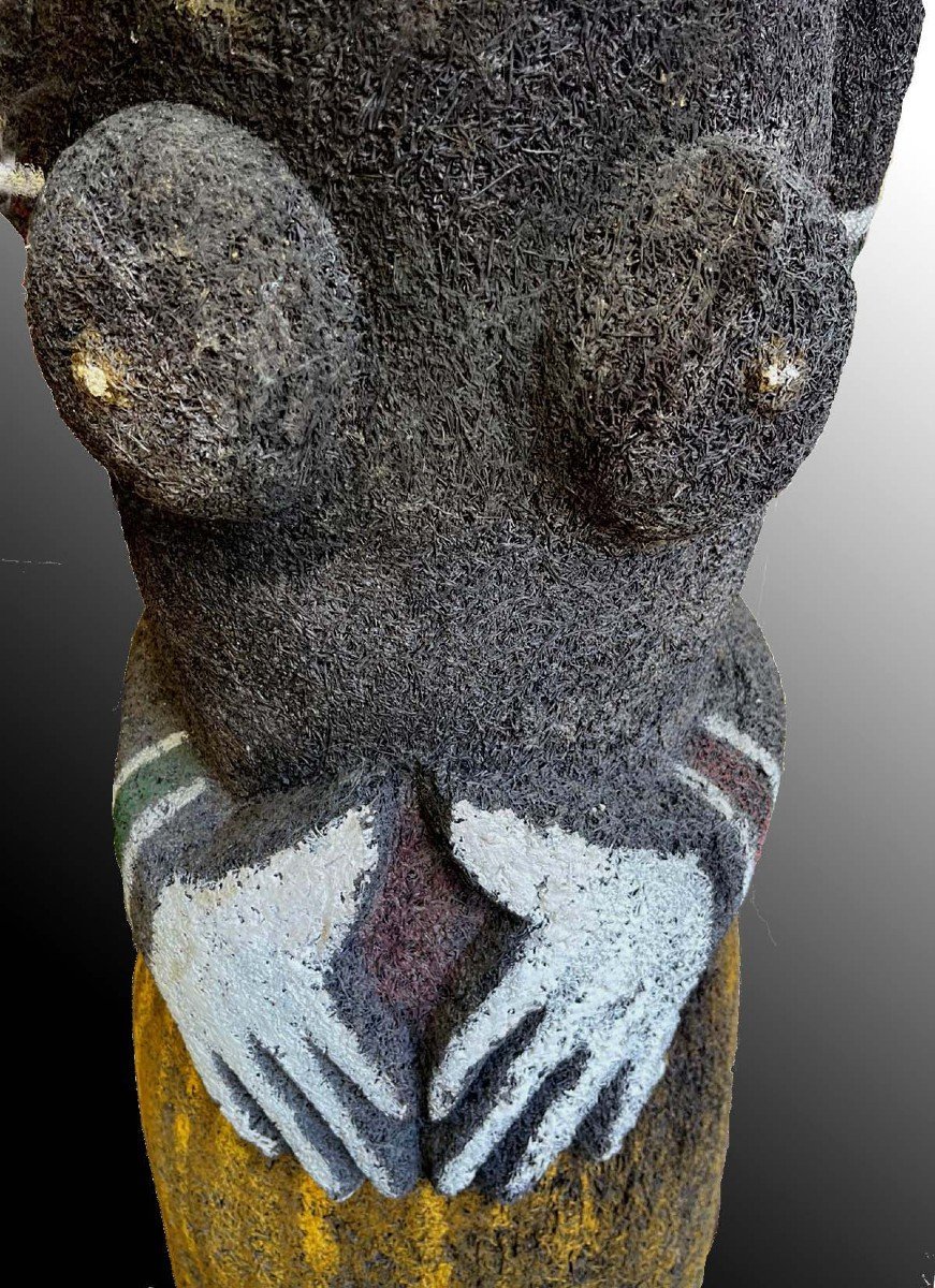  Figure De Grade "Maternité" Malakula Vanuatu Océanie Art Premier-photo-2
