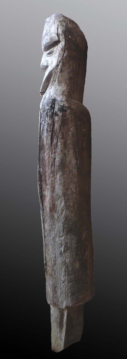 Rare Malakula Slit Drum Vanuatu Oceania Primitive Art-photo-2