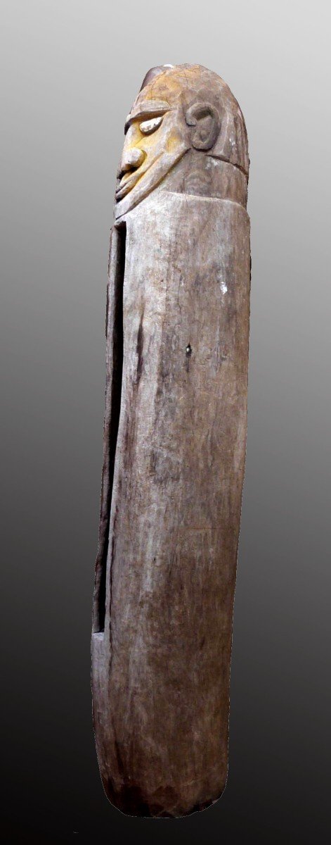 Prestigious And Ancient Anthropomorphic Slit Drum Malakula Vanuatu Oceania Primitive Art-photo-2