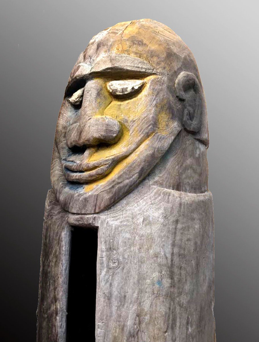 Prestigious And Ancient Anthropomorphic Slit Drum Malakula Vanuatu Oceania Primitive Art-photo-4