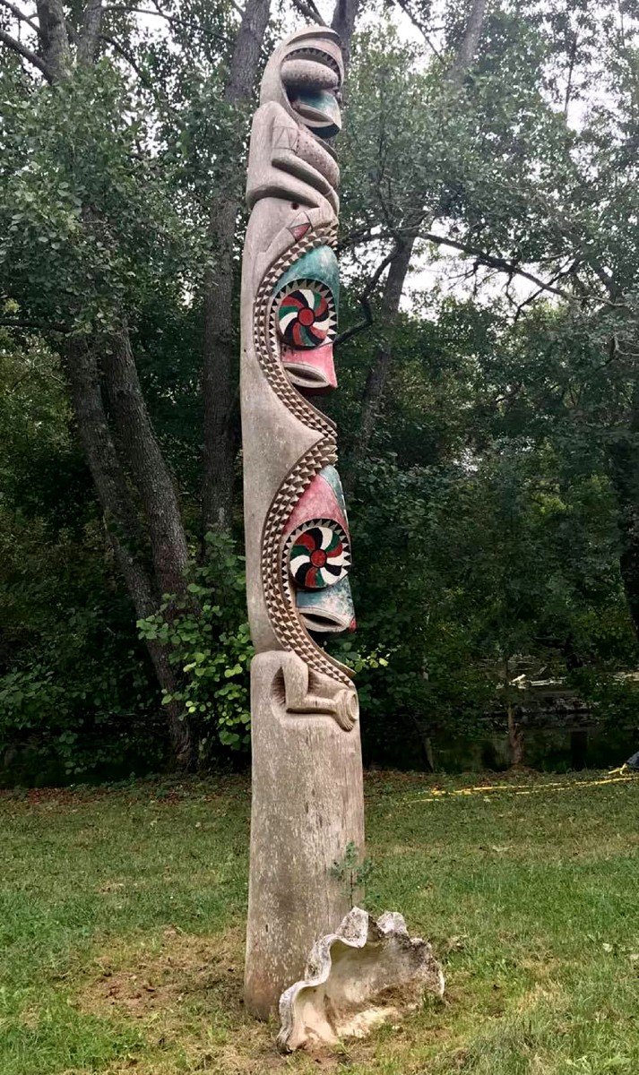 Monumental Slit Drum Ambrym Vanuatu Oceania Primitive Art-photo-2